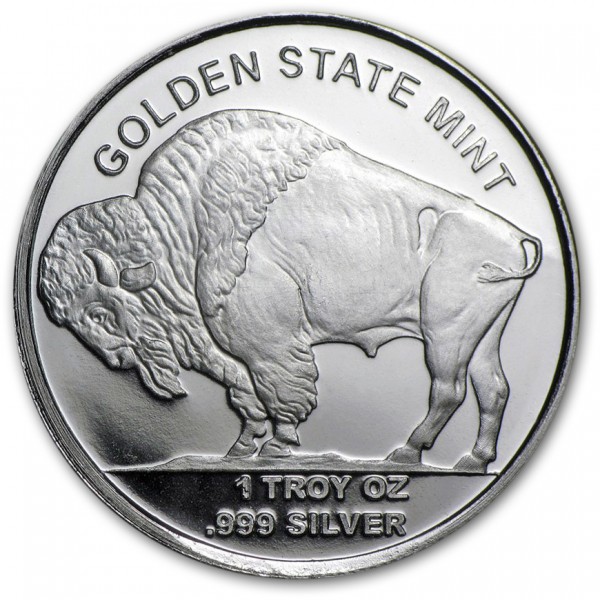 Golden State Mint Silver Round, reverse