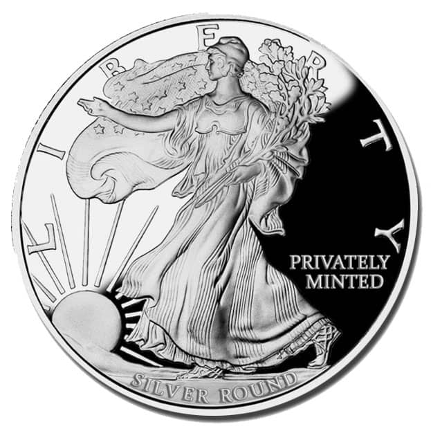 Walking Liberty Silver Round, obverse