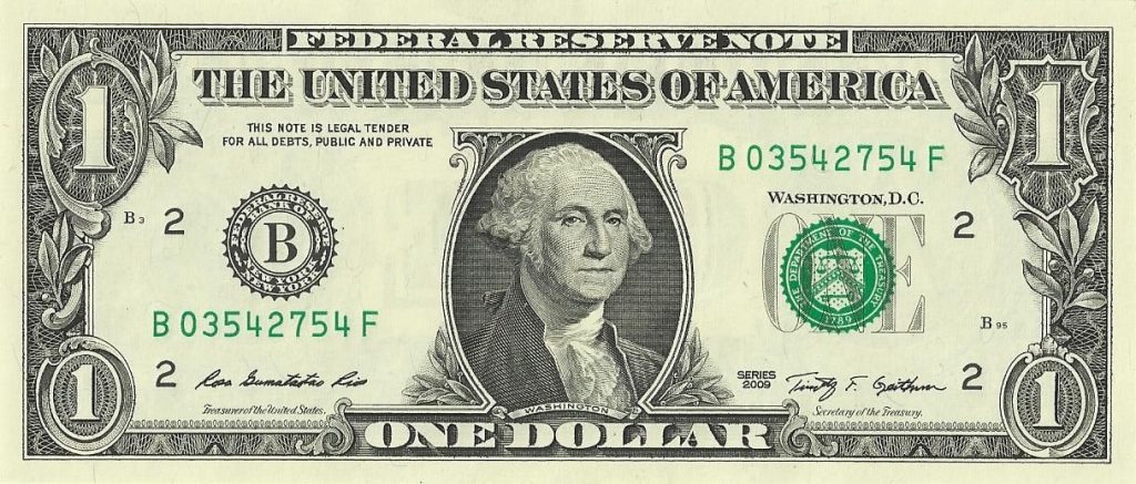 One Dollar Federal Reserve Note