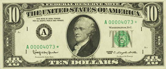 Ten Dollar Federal Reserve Note