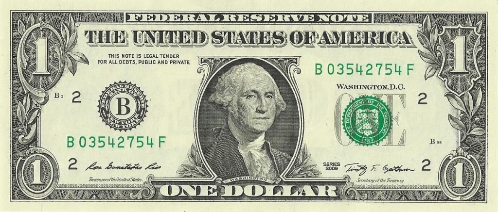 Series 2009 One-Dollar Federal Reserve Note